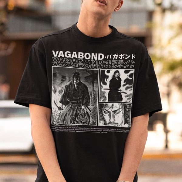 Vagabond Shirt, Musashi Miyamoto, Matahachi Honiden, anime Shirt, aesthetic hoodie, Manga aesthetic, japanese gaming, Unisex T-Shirt