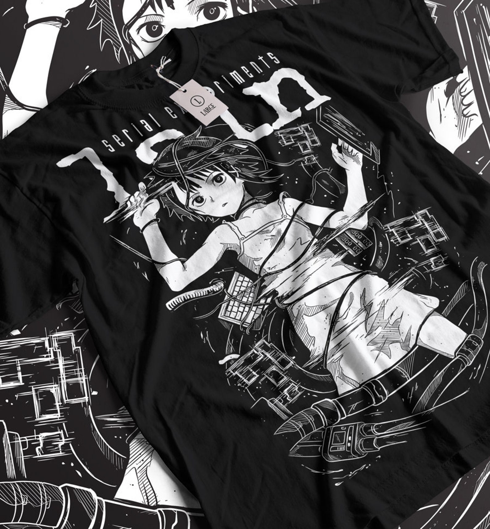 Serial Experiments Lain T-shirt: Cyberpunk Anime Graphic Tee - Etsy
