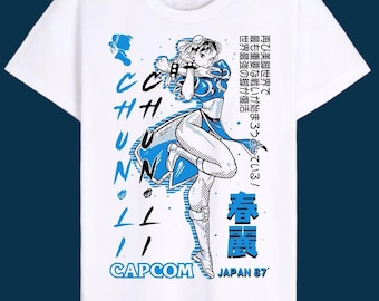 春麗＆キャミー カンフーファイティング プレミアムユニセックスT