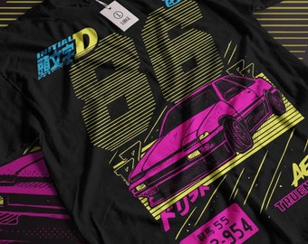 マコ 佐藤 さゆき インパクトブルー 頭文字d JDM Tシャツ ドリフト