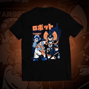 Mega Man and Rush Shirts, Retro Gaming Shirt, Gaming T-Shirt