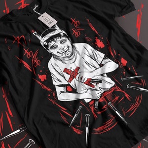 Creepy Girl Horror Manga T-Shirt: Dark Anime Gothic Tee