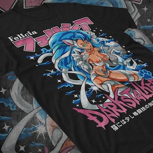 Daarkstalkers Revenge Vampire Morrigan Retro Anime Gaming Waifu T-Shirt