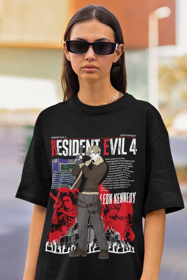 レオン・ケネディ バイオハザード4 Tシャツ：バイオハザード ユニ