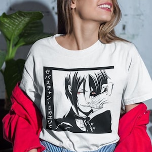 Unisex, Black Butler Shirt, Sebastian T-Shirt, Kuroshitsuji, Toboso Yana, Sebastian, Japanese, Anime Gift, Vintage, Grunge, Gothic