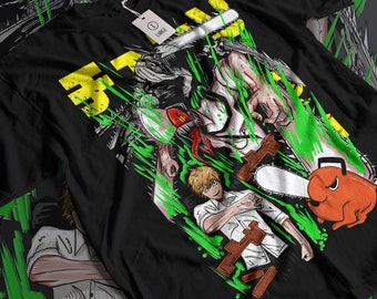 Camiseta unisex de manga de terror: camiseta gótica de anime espeluznante