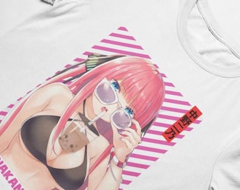 Unisex Waifu Material Anime T-Shirt, Nino Anime Girl Lewd Shirt