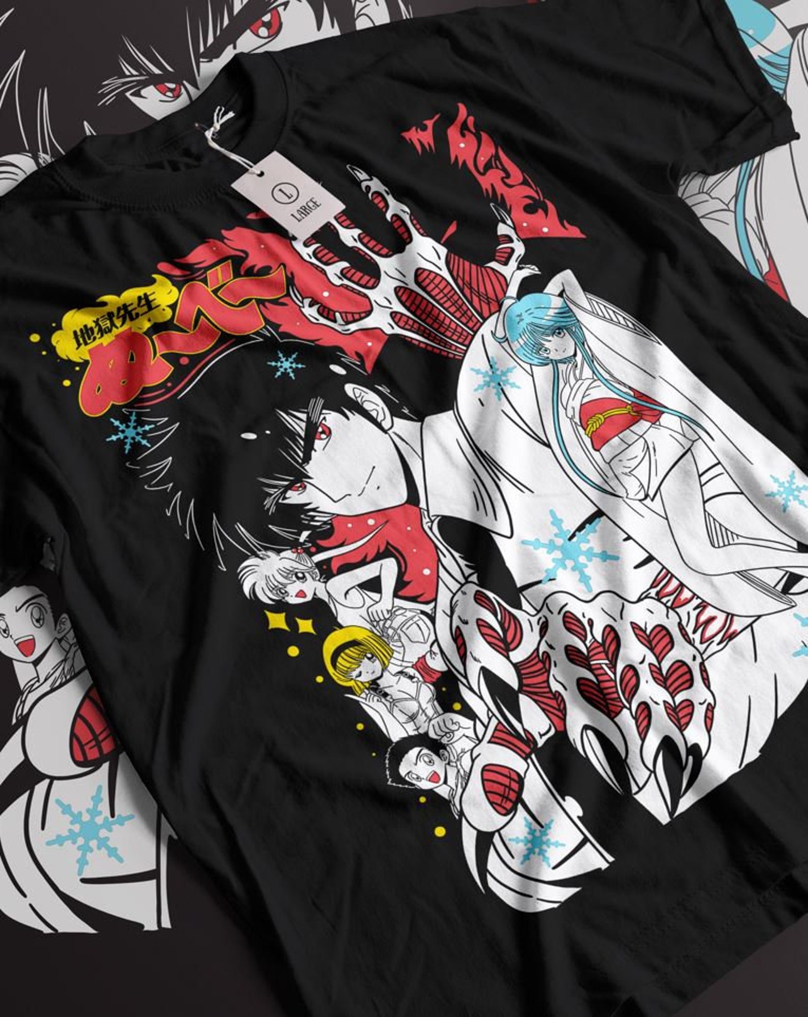 地獄先生ぬ～べ～ アニメ Tシャツ : ユニセックス マンガ Tシャツ
