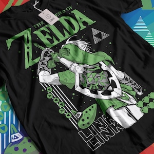Legend of Zelda Link Shirt - Zelda shirt- Zelda gift- Triforce Tshirt - Hylian Crest Shirt - Zelda T-shirt, Zelda Gift, Zelda Gifts