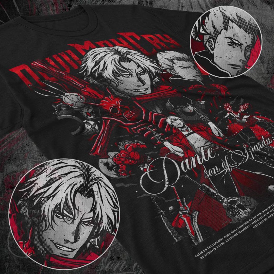 Dante Shooting DMC Premium Unisex T-shirt, May Cry DMC3 Premium