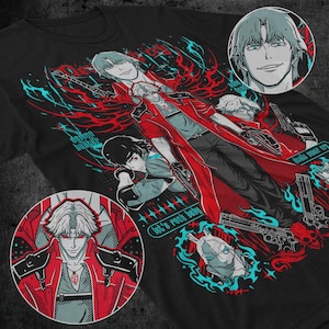 Dante Shooting DMC Premium Unisex T-shirt, May Cry DMC3 Premium Unisex T-shirt