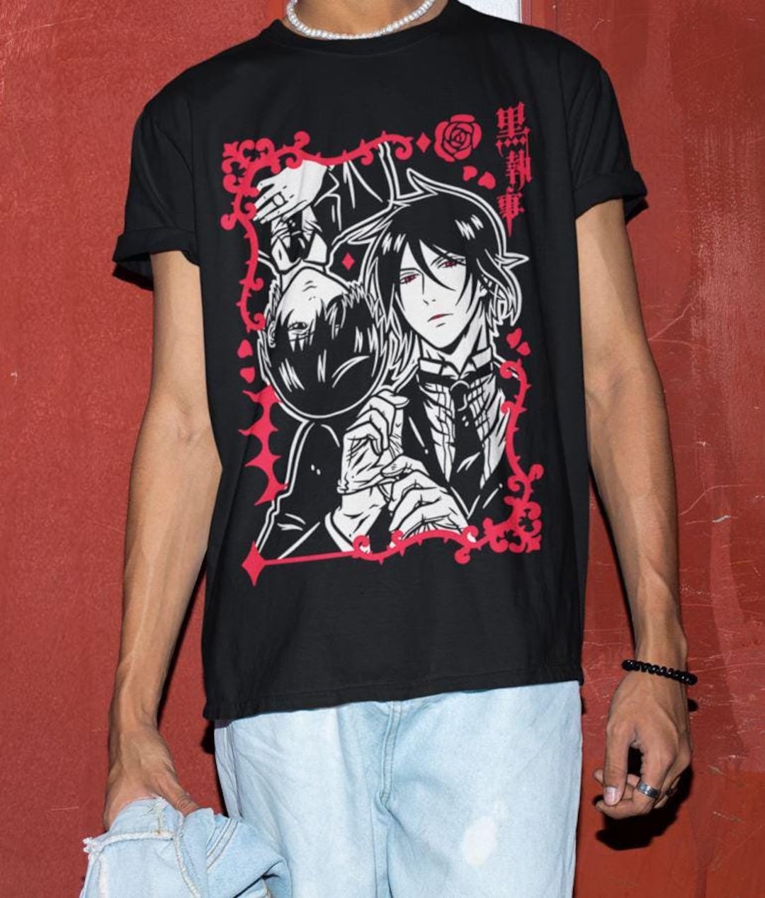 黒執事Tシャツ：ヴィンテージアニメ、セバスチャン＆シエル - Etsy 日本