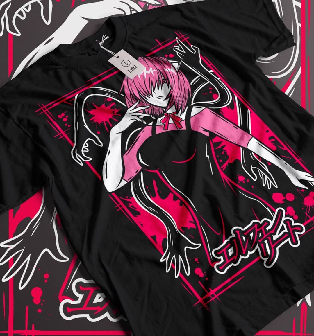 Unisex Elfen Lied Lucy Anime T-shirt, Nyu, Kaede Manga Waifu Unisex Elfen Lied Lucy Anime T-shirt, Nyu, Kaede Manga Waifu
