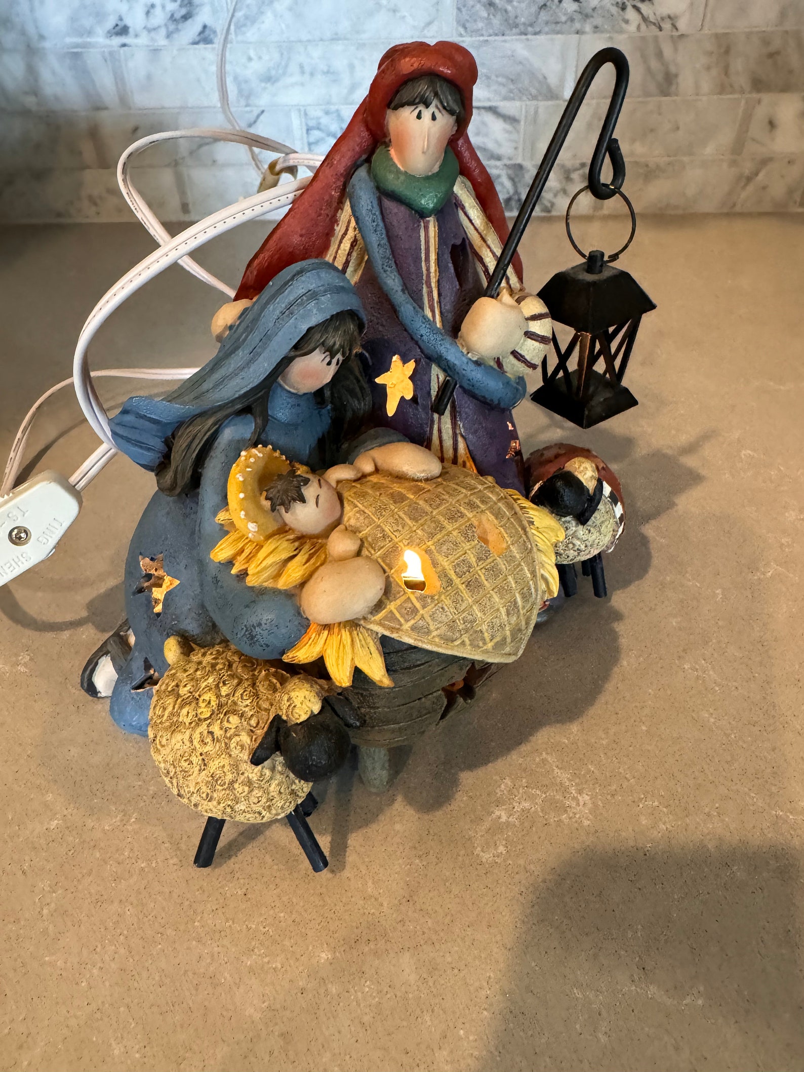 Vintage Nativity Set Large Holland Ceramic Hand Painted Made