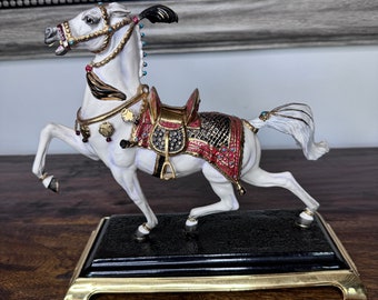 1992 Faberge Imperial Steed, Franklin Mint, Bisque Porcelain Horse