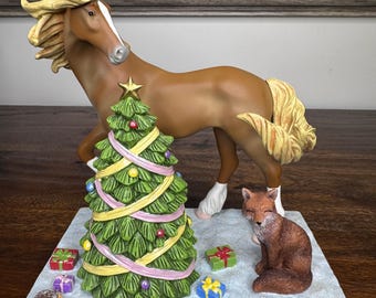 New in Box Trail of Painted Ponies "A Christmas Gathering"