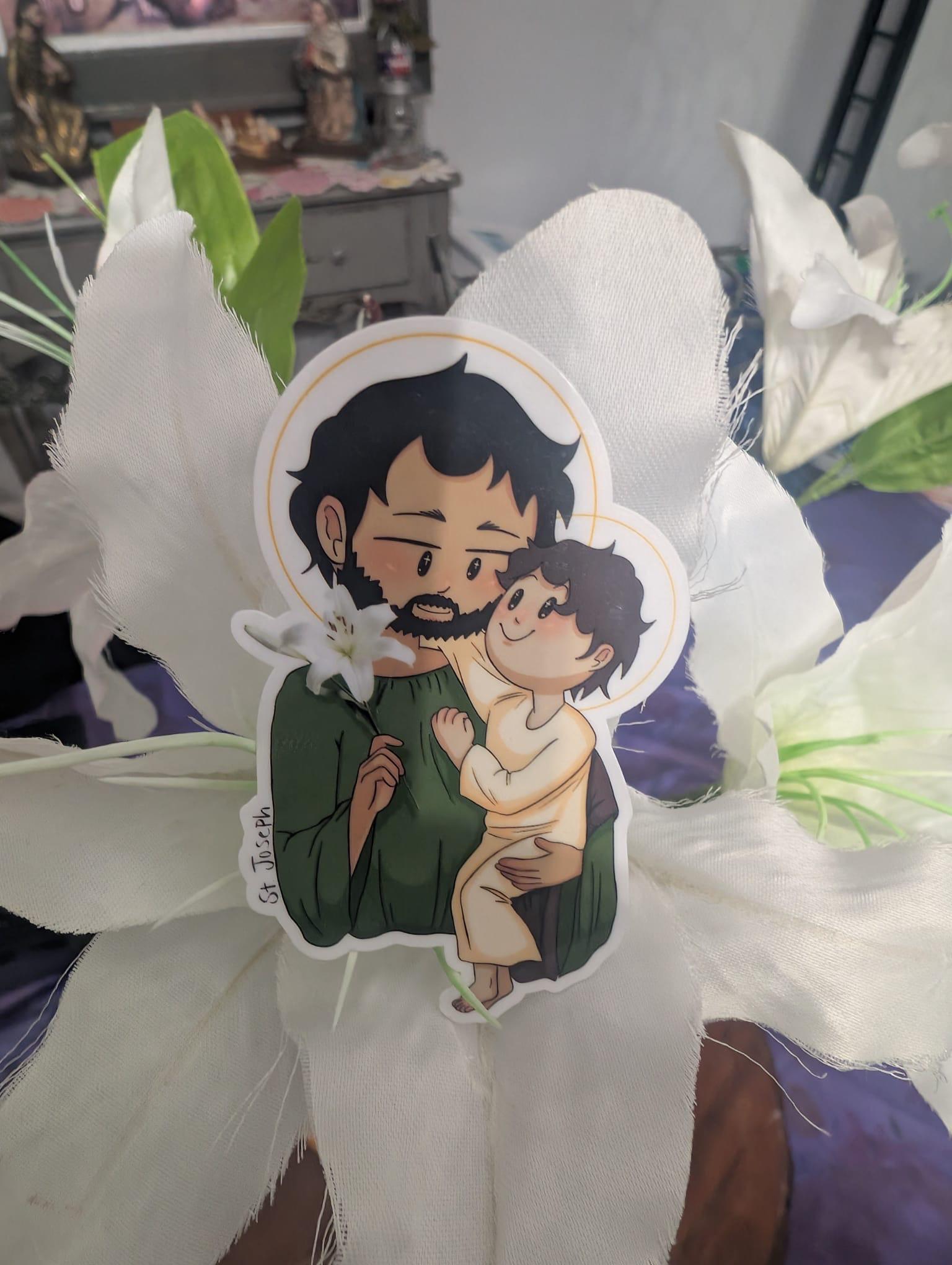 Stephen Joseph Sticker St Joseph Sticker | Joseph and Baby Jesus - Etsy