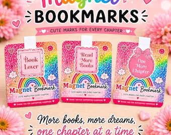 Pink Book Lover Magnetic Bookmark, Reader Magnet Bookmark, Cute Magnetic Bookmarks, Reader Gift, Book Club Gift, Reading Accessory, Bookmark