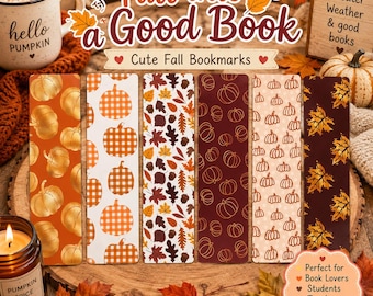 Fall Gold Pumpkin Bookmark, Autumn Bookmarks, Gold Pumpkin Bookmarks, Pumpkin Bookmarks, Cute Fall Bookmark Bundle, Handmade Bookmarks,