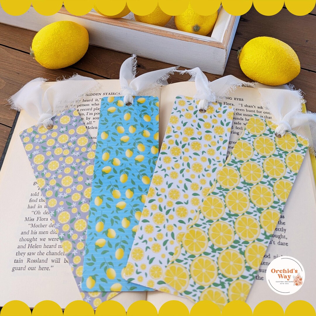 Lemon Bookmark Bundle: Handmade Citrus Book Lover Gift - Etsy