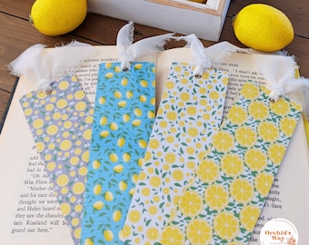 Lemon Bookmark Bundle: Handmade Citrus Book Lover Gift