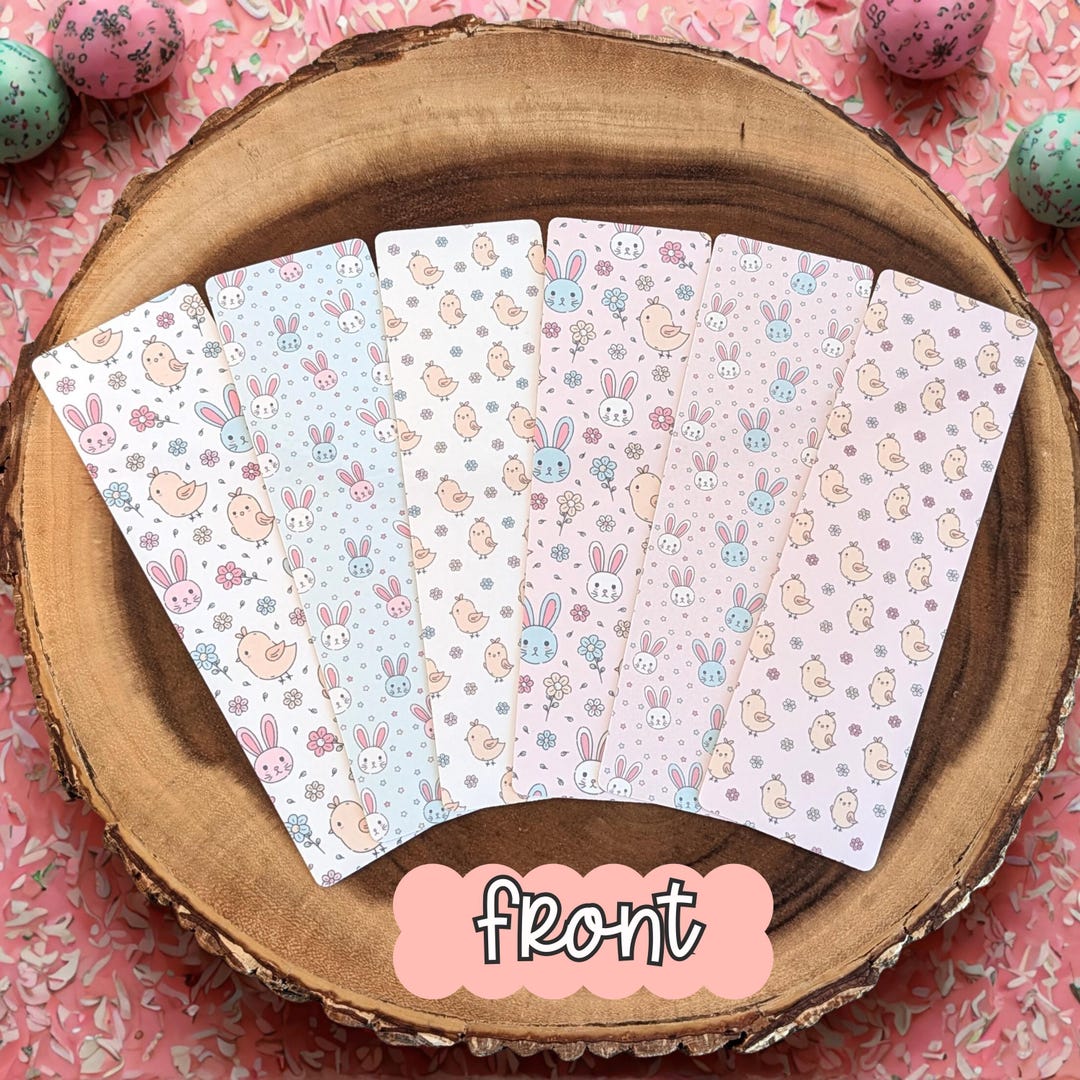 Easter Bunny & Chick Bookmark Bundle, Cute Spring Bookmarks, Easter ...