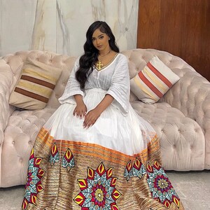 Mary Beautiful Tilet Zurya Habesha Traditional Dress Ethiopian
