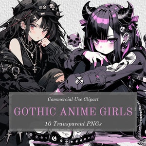 Goth Anime Boy Gothic Japanese Vaporware Aesthetic - Goth - Sticker