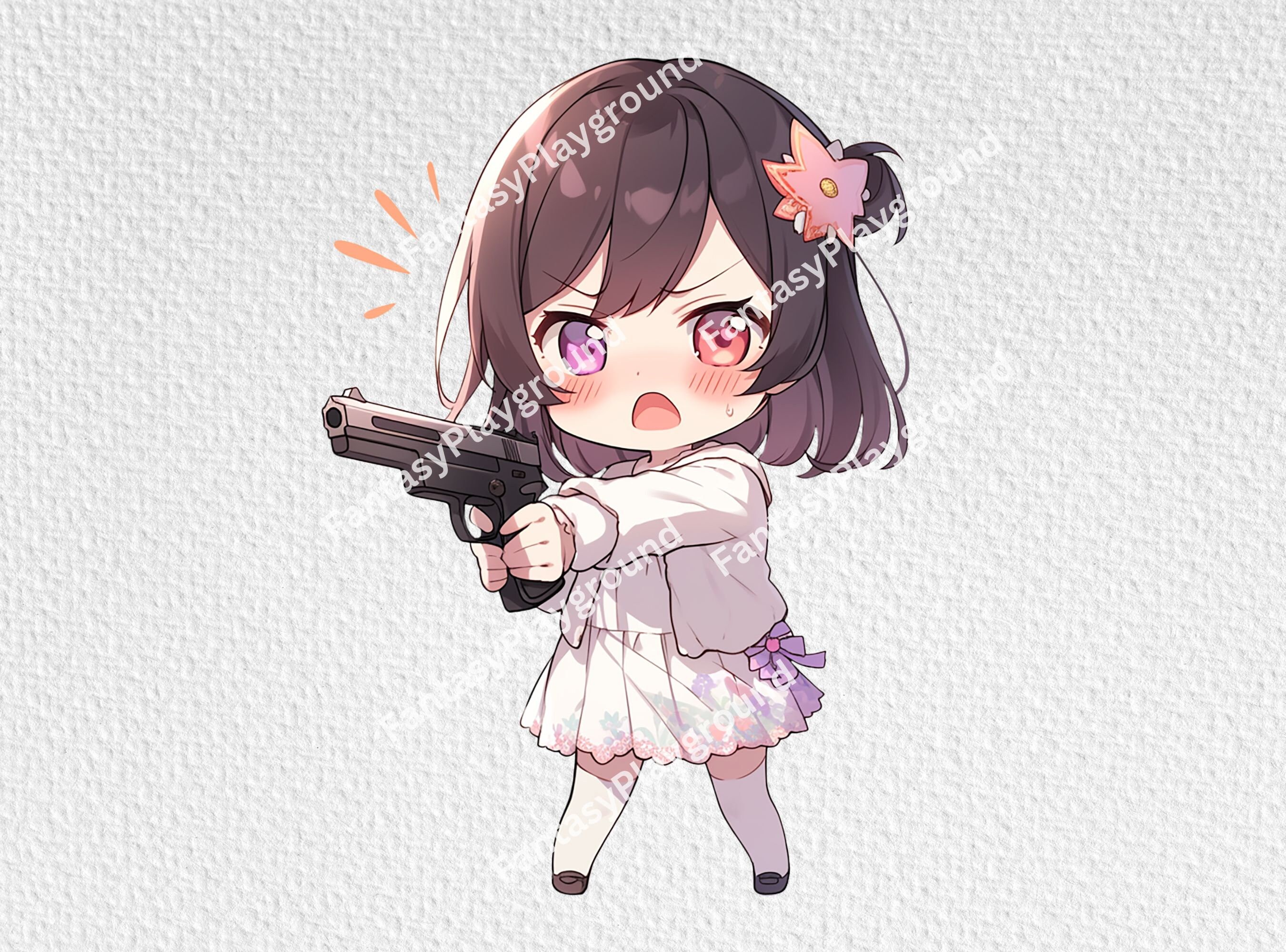Chibi Def Armed Chibi Clipart Bundle - Digital Protectors Ready for Anything ...