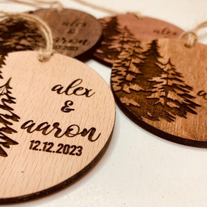 Favor de Boda de Madera, Adornos de Boda de Madera, Favores de Fiesta de Boda para Invitados, Favores de Boda de Madera, Adornos Favor de Invitados y Navidad imagen 10