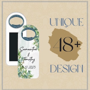 50 pcs. Wedding Magnet Bottle Opener, Save the Date Wedding Favors for Guests in Bulk