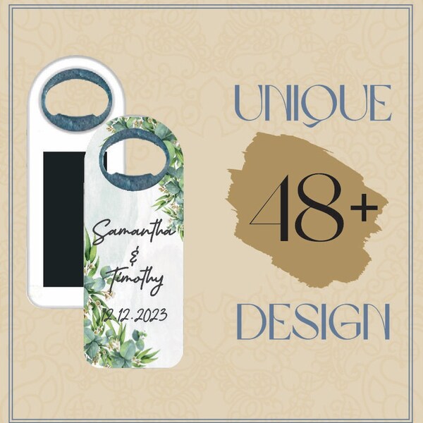 50 pcs. Wedding Magnet Bottle Opener, Save the Date Wedding Favors for Guests in Bulk