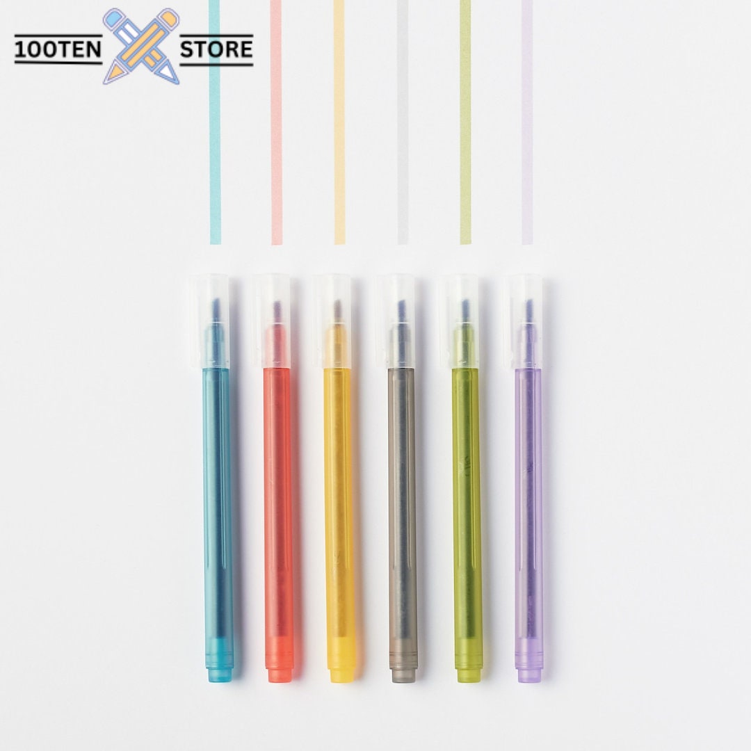 MUJI 6 Highlighter Pen Set w/ Cap