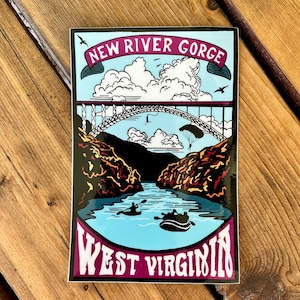 West Virginia Sticker of the New River Gorge, WV Vinyl Decal