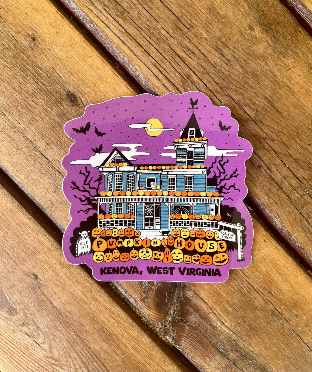 West Virginia Sticker, Kenova, Pumpkin House, Halloween Etsy