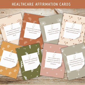 Affirmationskarten für Pflegekräfte, druckbares Abschlussgeschenk für Krankenschwester, positive Affirmationskarten als Arbeitsgeschenk zur Mitarbeiterwertschätzung