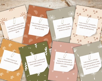 Healthcare Worker Affirmation Cards, Printable Graduation Gift for Nurse, Positive Affirmation Cards for Work Gift for Employee Appreciation