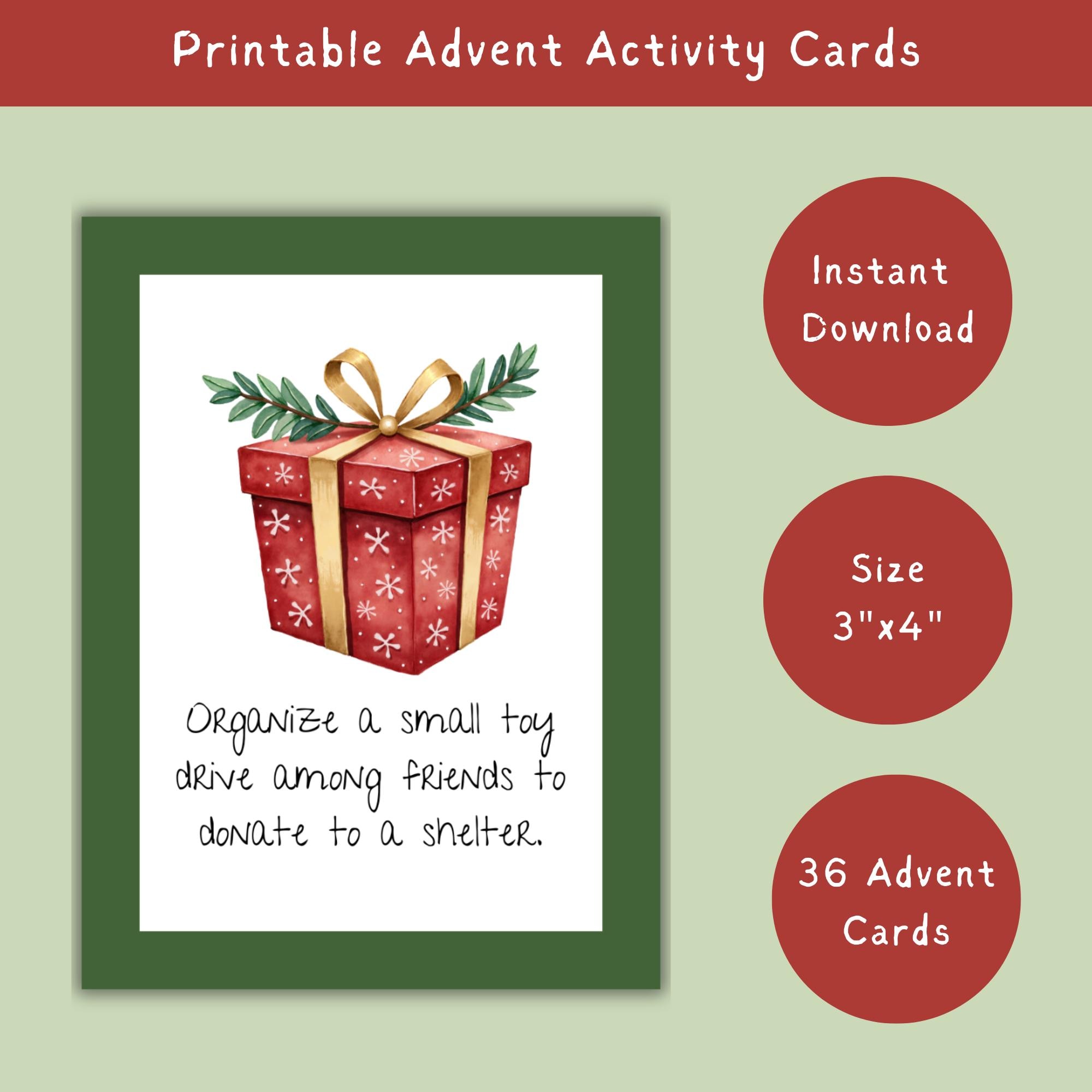 Christmas Kindness Advent Calendar for Kids, Editable Acts of Kindness ...