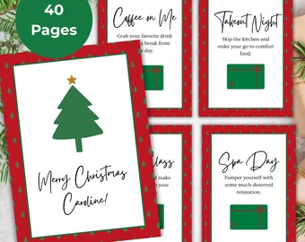 Editable Christmas Gift Card Book, Personalized Gift Card Holder, Printable Christmas Gift, Christmas College Care Package Kit