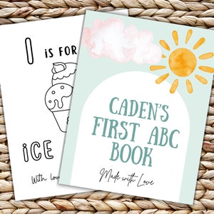 Custom ABC Coloring Book: Baby Shower Alphabet Game (Digital Download)