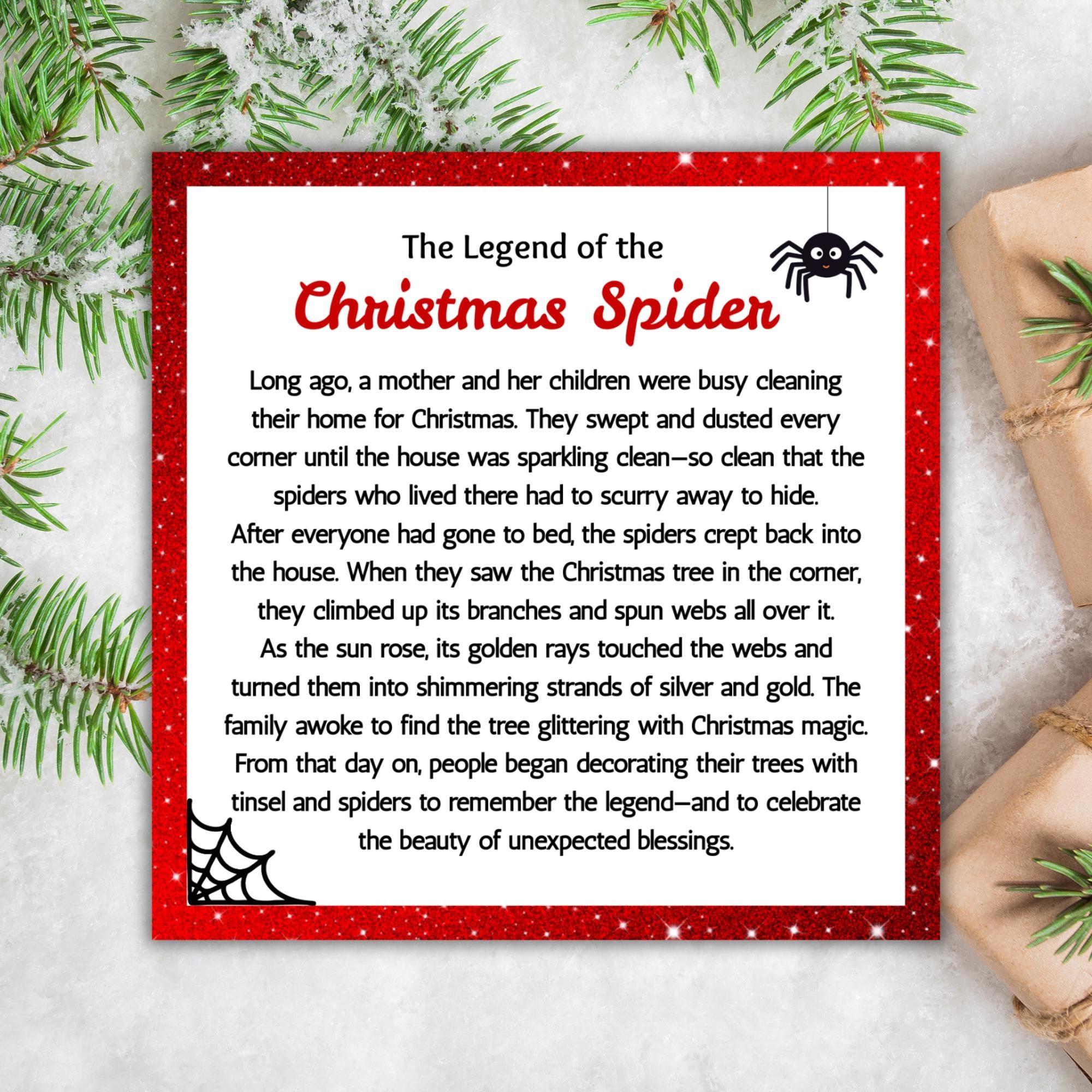 christmas-spider-story-printable-etsy for Free Printable Christmas Spider Story Christmas Spider Story Printable - Etsy for Free Printable Christmas Spider Story