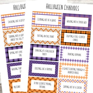 Printable Halloween Charades for Kids, Halloween Activity for Kids and Adults, Fall Family Game, Halloween Charades Game Cards