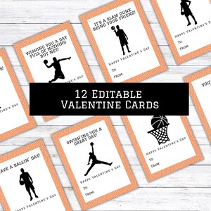 Tarjeta imprimible para el día de San Valentín con tema de baloncesto, tarjetas de San Valentín con juegos de palabras sobre baloncesto para niños, etiquetas de San Valentín para la escuela, recortes imprimibles para el aula