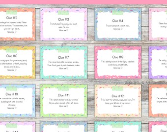 Birthday Scavenger Hunt for Teens, Sprinkles Treasure Hunt for Older Kids Tweens, Indoor Treasure Hunt Clues Printable, Birthday Game