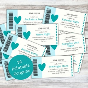 Printable Love Coupons for Him: Father&#39;s Day, Birthday (PDF)