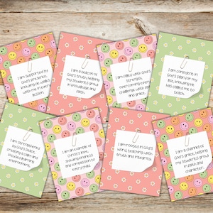Christian Motivation Cards for Teachers, Printable Teacher Affirmation Cards, Teacher Appreciation Week Printable Gift, Teacher Prayer Cards