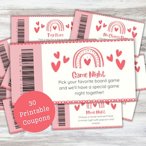 Kids Reward Coupon Book: Printable Vouchers (PDF)