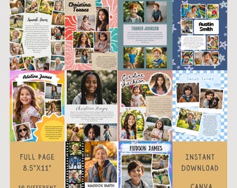 Yearbook Ad Template Bundle: Full Page Graduation Tribute (Canva Template)