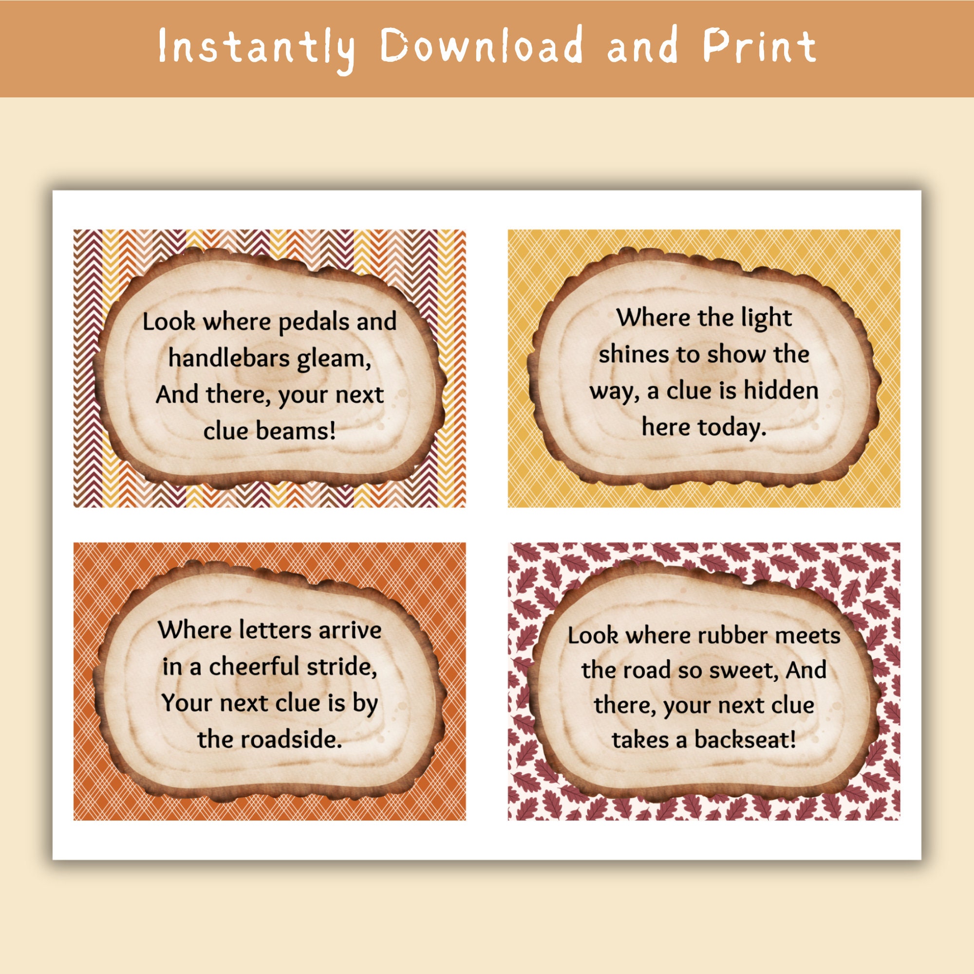 Thanksgiving Scavenger Hunt for Kids: Fall Family Game (printable) - Etsy