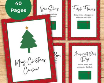 Editable Christmas Gift Card Book, Personalized Gift Card Holder, Printable Christmas Gift, Christmas College Care Package Kit